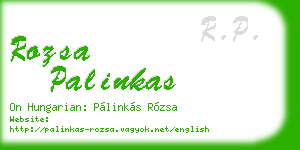 rozsa palinkas business card